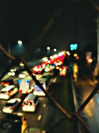 Defocused lights at night