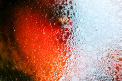 Full frame shot of wet glass