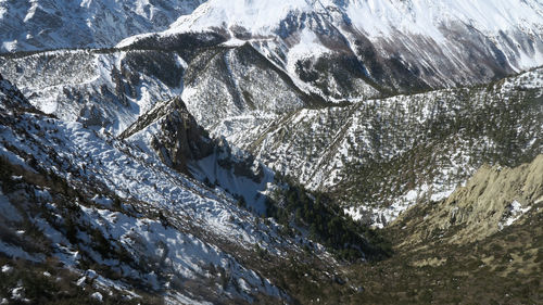 Full frame shot of snowcapped mountain