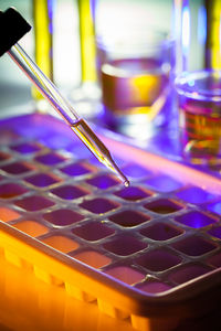 Close-up of glass on table