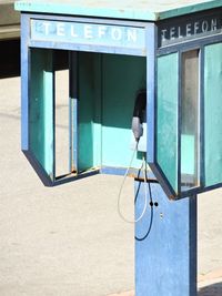 View of telephone booth