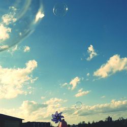 Low angle view of cloudy sky