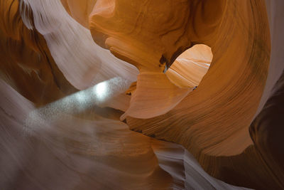 Low angle view of rock formation