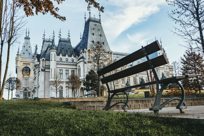 Low angle view of built structure against sky