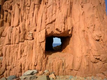 Low angle view of cave