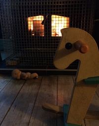 Close-up of illuminated lamp