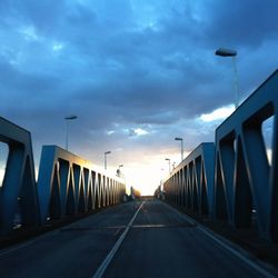 View of road at sunset