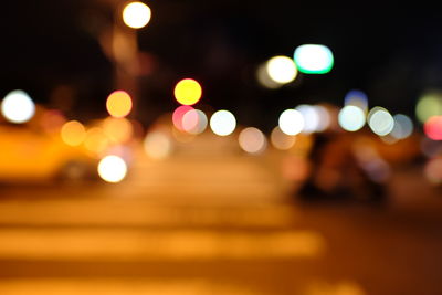 Defocused lights at night