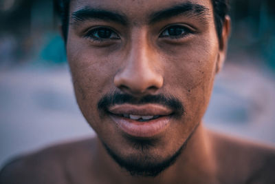 Close-up portrait of man