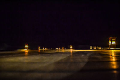 Illuminated city at night