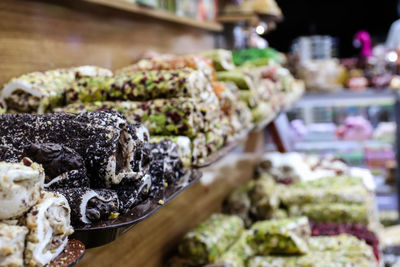 Close-up of food for sale in market