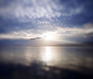 Scenic view of sea against dramatic sky