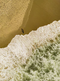 High angle view of beach