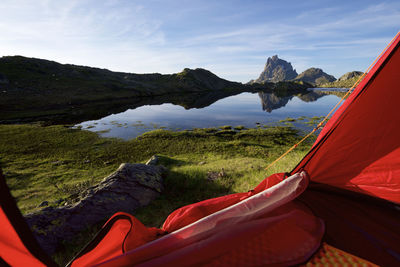 Midi d`ossau peak in ossau valley, pyrenees in france.