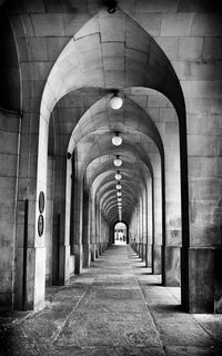 Empty corridor of building