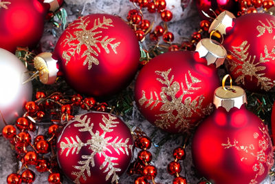 Close-up of christmas decorations