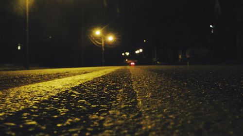 Empty road at night