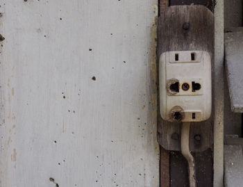 Full frame shot of old door