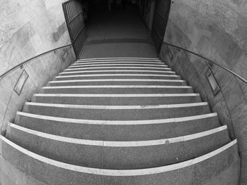 High angle view of staircase