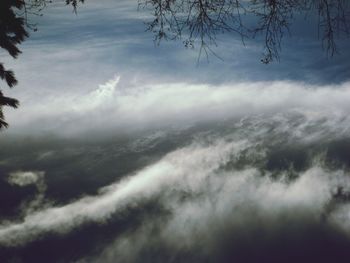 Low angle view of cloudy sky