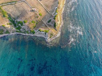 High angle view of sea shore