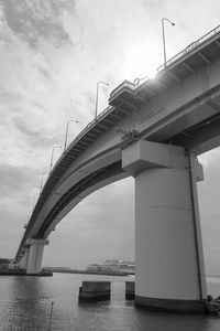 Low angle view of bridge over river