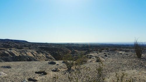 Scenic view of landscape against clear sky