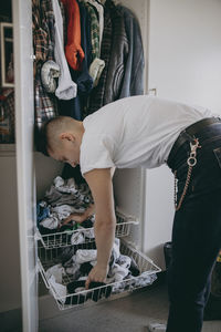 Woman choosing clothes