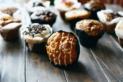 Close-up of dessert on table