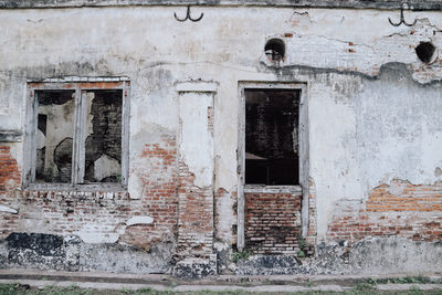 Weathered wall of old building