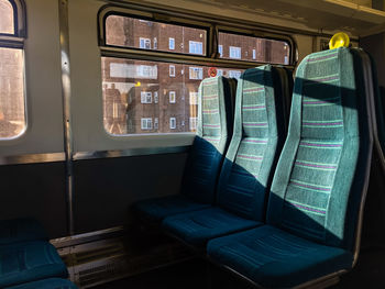 Empty seats in train