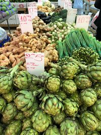 Fruits for sale at market stall