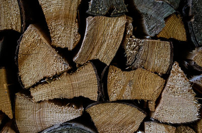 Full frame shot of logs