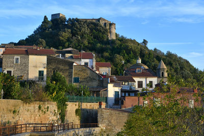 View of caiazzo, a medieval town in campania, italy.