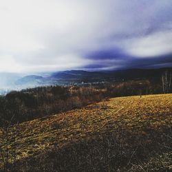 Aerial view of landscape against sky