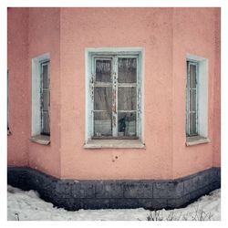 Closed window of old building