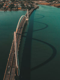 High angle view of sea against sky