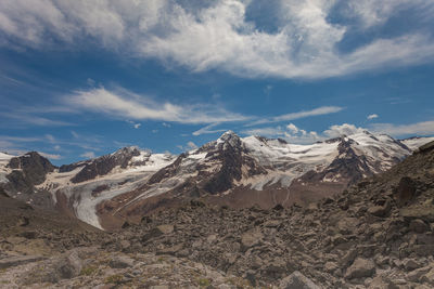 View on the glaciers of the palla bianca massif
