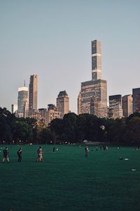 People in city at waterfront