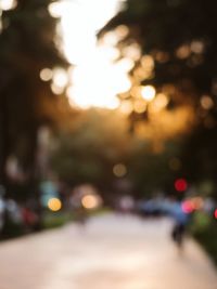 Defocused image of blurred lights
