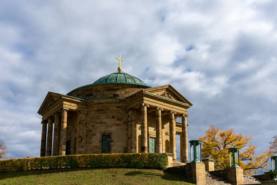 Low angle view of historical building against sky