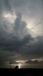Low angle view of cloudy sky