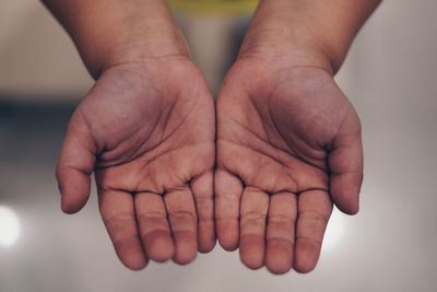 Close-up of hands