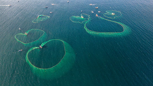 High angle view of sea