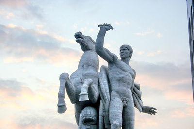 Low angle view of statue