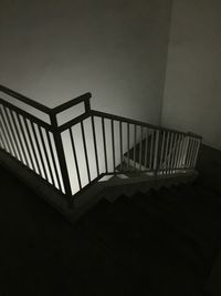 High angle view of spiral staircase in building