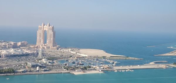 Aerial view of buildings in city