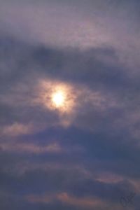 Low angle view of sky at sunset