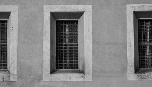 Low angle view of window on building