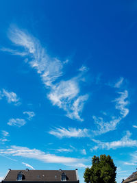 Low angle view of blue sky